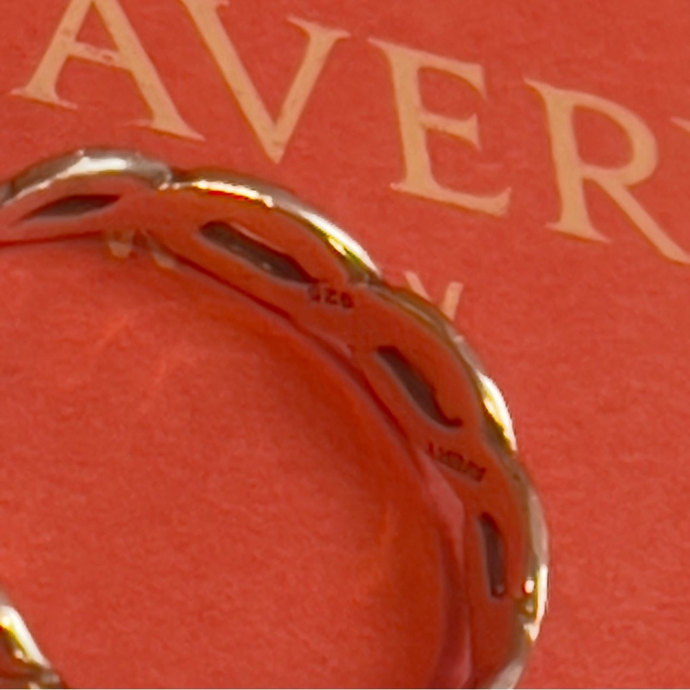 James Avery Retired Twisted Wire Dangle Ring With… - image 3